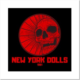 skull red New York Dolls Posters and Art